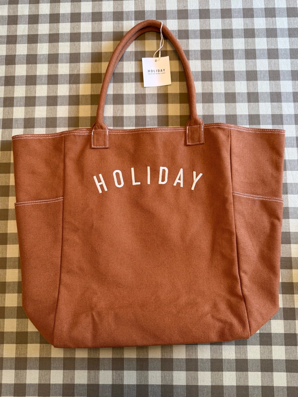 Sezane HOLIDAY Maxi Tote Bag in Camel